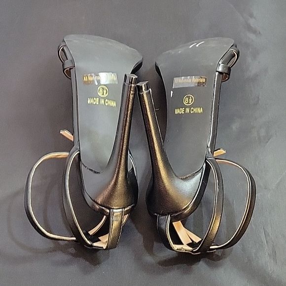 BRAND NEW GLAZE DOUBLE STRAP HIGH HEEL STILETTOS SANDAL - Picture 13 of 14